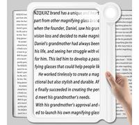 NZQXJXZ Loupe pour la lecture, grande loupe légère 30X 6X offrant une zone de visualisation complète de la page, loupe portable parfaite pour lire les petits caractères et les personnes à faible