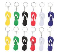 NZVCQVPU 12pcs Creative Slipper Keychains Thermal Imprimable Key Pendants pour luau fêtes décor unique bricolage vif et charmant design couleurs aléatoires incluses