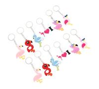 NZVCQVPU 12pcs Flamingo Key Ring Ornement Fashion Fashion Keychain décor Couleurs et styles mixtes Présent pour anniversaire Année Saint-Valentin et plus