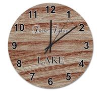 NZVCQVPU 15 inch Wall Clock Shabby Chic Weathered Wooden Wall Clocks Battery Operated Live Love Lake Silent She Shed Decor for Living Room Bedroom Office Kitchen Wedding Gift
