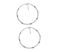 NZVCQVPU 2 perles blanches, 45X0.6cmx2pcs, Standard, Standard