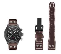 NZVCQVPU 20 21 22mm Genuine Rivets Watchband Fit IWC Big Pilot Spitfire TOP GUN Brown Black Blue Cowhide Watch Strap