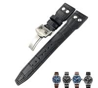 NZVCQVPU 20mm 21mm 22mm Cowhide Watch Strap Black Blue Brown Band IWC PILOT PORTUGIESER PORTOFINO WatchBands