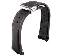NZVCQVPU 20mm 22mm Curved End Rubber Watch Band for Omega Watch Straps with Folding Buckle Luxury Bracelets Silicone Watchbands