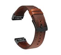 NZVCQVPU 26 22mm Leather Smart Watch Strap For Fenix 7 7X 6 6X Pro 5 5X Plus Epix Bracelet Quick Release Band Wristband Accessory