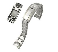 NZVCQVPU 316L Stainless Steel Watchband 20mm For Submariner Daytona Date Just Sliding Lock Silver Solid Watch Strap