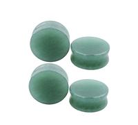 NZVCQVPU 4pcs Kit de jauge en pierre pour oreilles, parares vertes multipacks de 5 à 25 mm de tunnels en pierre verte et de bouchons pour oreilles