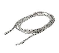 NZVCQVPU 925 Pendant Men Punk Necklace Square Bamboo Chain 1.5Mm-45Cm-3Mm-60Cm