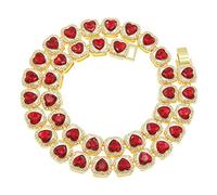 NZVCQVPU Accessoires exagérés pour hommes, plein de diamants, rouge pêche, discothèque, personnalité, tendance