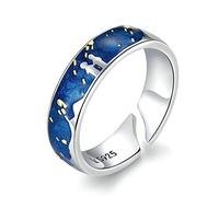 NZVCQVPU Anneau de femmes, Blue Meteoric Shower Novelty Wedding Saint-Valentin pour la Saint-Valentin Party