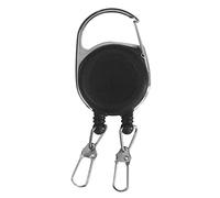 NZVCQVPU Anneau de touche à double tête, badges rétractables lourds, rouleau de touche roulable avec câble rouleau, support de carte clé anti-perd