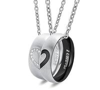 NZVCQVPU Association pour les couples ， Je t'aime Half Heart for Couples Anniversary Valentines Day Cadeaux