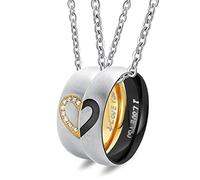 NZVCQVPU Association pour les couples ， Je t'aime Half Heart for Couples Anniversary Valentines Day Cadeaux