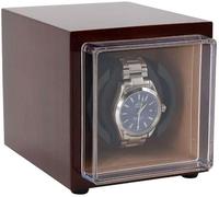 NZVCQVPU Automatic Single Watch Winder, 1+0 Quiet Motor 5 Rotation Modes Storage Display Case Box Beautiful Scenery