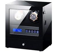 NZVCQVPU Automatic Watch Winder Box Watches and Jewelry Storage Drawer LCD Touch Screen Control with LED Backlight Quiet Motor Beautiful Scenery