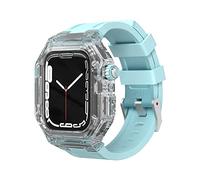 NZVCQVPU Band de montre en caoutchouc Kit de modification du boîtier de montre transparent , pour 8 7 45 mm 41mm 6 SE 5 44 mm 40 mm MOYEN MOYABLE ET REMPLACER BRACEAUX DE STRAPE DE MONTRATION