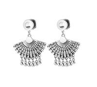 NZVCQVPU Bijoux à gages, bouchons en acier inoxydable pour oreilles 2 pcs jauges pour femmes vacances de conception de pendentif vintage