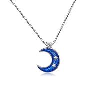 NZVCQVPU Bijoux/Colliers Collier de lune Femelle Sterling Clavicule chaîne étoile Pendant Lumière Couple de luxe Cadeau Souvenir Jewelry Pendentif pour femmes
