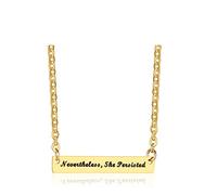 NZVCQVPU Chaîne à longue chaîne, collier pendentif câble esthétique Câble en acier inoxydable Pendant Néanmoins, elle a persisté le collier pour les femmes