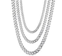 NZVCQVPU Chaîne de collier en acier inoxydable pour femmes, colliers pour hommes