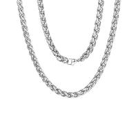 NZVCQVPU Chaîne en acier inoxydable pour femme - Collier rappeur pour homme - 3-8 mm - Chaîne de 45,7 à 71,1 cm, taille unique, Standard, Standard