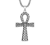 NZVCQVPU Chaîne en acier titane avec pendentif croix vintage