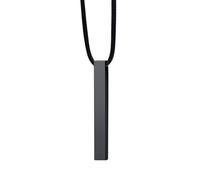 NZVCQVPU Chaîne pour homme et femme avec pendentif vertical en acier inoxydable avec chaîne de 61 cm + 5,1 cm