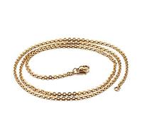 NZVCQVPU Chaîne rolo en acier inoxydable de 45,7 à 61 cm, collier pour homme cool de 1,6 à 2,4 mm de style hip-hop, taille unique, Standard, Standard