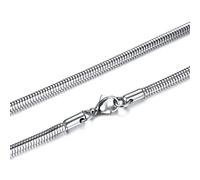 NZVCQVPU Chaînes de collier pour hommes, collier en acier inoxydable pour les femmes Collier de chaîne de serpent 15,4-24 pouces