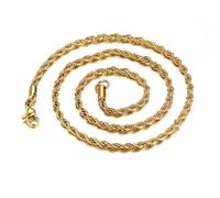 NZVCQVPU Chaînes de collier pour hommes, colliers pour femmes Collier de chaîne de corde en acier inoxydable 5 mm 20 pouces
