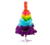 NZVCQVPU Christmas Tree, 2FT Colorful Mini Christmas Tree with Plastic Stand for Party Supplies Indoor Outdoor Holiday Home Decoration, Style1 Mini