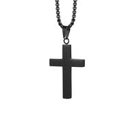 NZVCQVPU Collier avec pendentif en forme de croix en acier inoxydable avec bible - Chaîne de 61 cm pour homme, taille unique, Standard, Standard