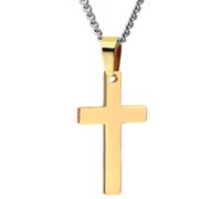 NZVCQVPU Collier avec pendentif en forme de croix en acier inoxydable pour homme et femme Chaîne de 61 cm, taille unique, Standard, Standard