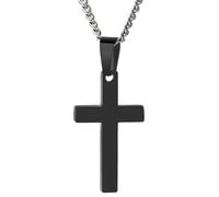 NZVCQVPU Collier avec pendentif en forme de croix en acier inoxydable pour homme et femme Chaîne de 61 cm, taille unique, Standard, Standard