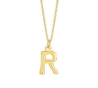 NZVCQVPU Collier avec pendentif initiale en acier inoxydable pour femme, collier rappeur pour homme avec chaîne de 50,8 cm, taille unique, Standard, Standard