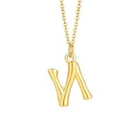 NZVCQVPU Collier avec pendentif initiale en acier inoxydable pour femme, collier rappeur pour homme avec chaîne de 50,8 cm, taille unique, Standard, Standard