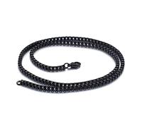 NZVCQVPU Collier chaîne en boîte pour femmes de 18-30 pouces, colliers de chaîne en acier inoxydable 2,5-3 mm Collier de chaîne de roche