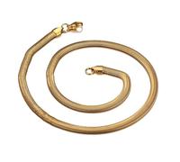 NZVCQVPU Collier chaîne pour homme, collier hip hop pour homme, chaîne serpent en acier inoxydable 6 mm, 50,8 cm
