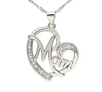 NZVCQVPU Collier de 14 voitures pour femmes, collier pour diamant maman coeur Colliers Figaro pour adultes