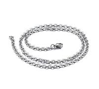 NZVCQVPU Collier de câble à liaison chaîne pour hommes 18 à 20 pouces, collier de chaîne en acier inoxydable pour femmes 1,7 à 3,7 mm