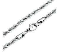 NZVCQVPU Collier de chaîne corde 18-24 pouces, chaîne de collier en acier inoxydable pour hommes Chaîne de collier punk pour femmes