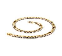 NZVCQVPU Collier de chaîne Figaro Men 18-28 pouces, collier en acier inoxydable pour hommes Collier de chaîne punk de 6,5 à 9 mm