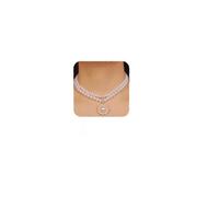 NZVCQVPU Collier de perle 2 niveaux Crystal Prendant Chaîne de chaîne enrout Collier Boho Perle Chaîne pour les femmes
