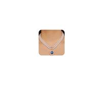 NZVCQVPU Collier de perle 2 niveaux Crystal Prendant Chaîne de chaîne enrout Collier Boho Perle Chaîne pour les femmes