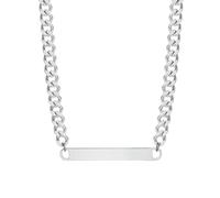 NZVCQVPU Collier en acier inoxydable pour femme avec pendentif barre latérale avec chaîne de 45,7 cm, taille unique, Standard, Standard