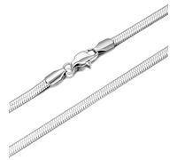 NZVCQVPU Collier en acier inoxydable pour hommes, collier de chaîne à chevrons plat 14-20 pouces 2,5 à 4 mm de largeur collier de pendentif bricolage