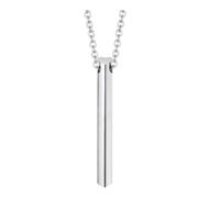 NZVCQVPU Collier en acier inoxydable pour les femmes, collier pour femmes PENDANT DE BAR VERTICAL avec chaîne de 24 pouces