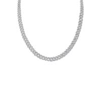 NZVCQVPU Collier en moissanite de 10 mm pour homme Simulated Diamond Chain Boys Clavicle Moissanite Chain Cuban Chaîne Sterling Silver Necklace for Men, One size, Standard, Standard