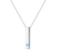 NZVCQVPU Collier Pendentif Homme Collier pour Femme Simple Acier Inoxydable Barre Verticale Pendentif avec Zircon, taille unique, Standard, Standard