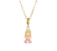 NZVCQVPU Collier pour femme, contes de princesses mignonnes et élégantes, fleurs scintillantes, collier, fée clochette